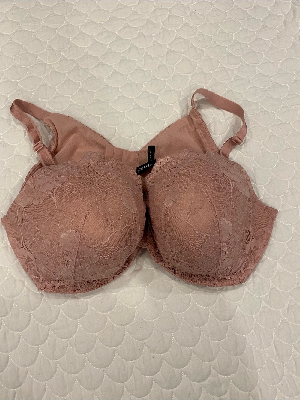 Torrid Pink Lace Bra 44DDD
